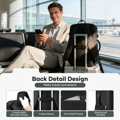 Men'S Backpack, Vacuum Compression Travel Backpack Men'S Suit Storage Backpack Multi Functional Large Capacity Business Work Bag