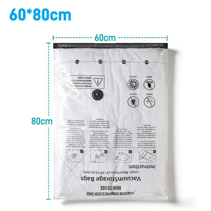 Vacuum Storage Bags for Clothes, Wardrobe Organizer Space Saver Compression Bag for Pillows Bedding, Travel Suitcases Essentials